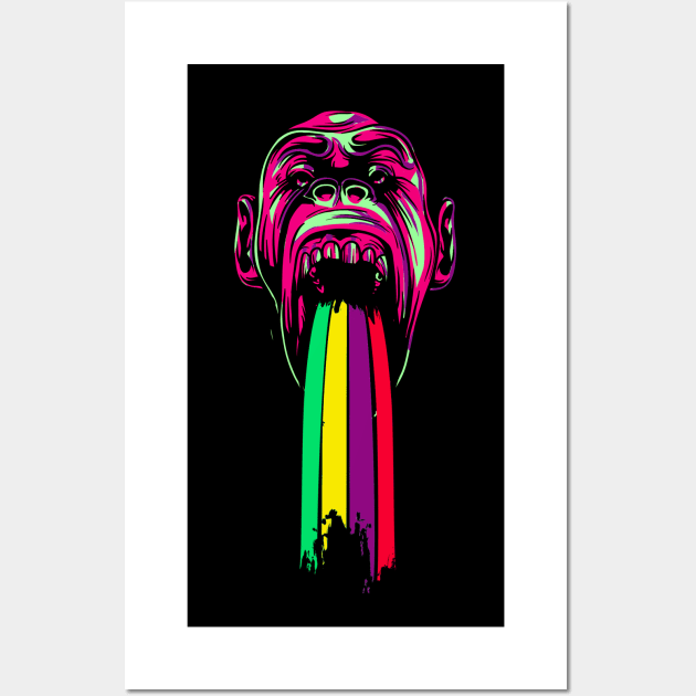 Trippy Ape Alliance Wall Art by Nganng